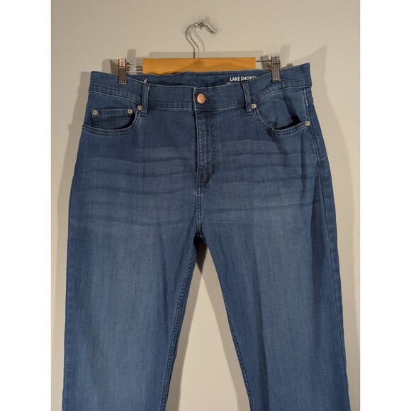 Mugsy Mens Blue Jeans Lake Shores Slim Leg Sz 38x32 Comfort Stretch Classic - Picture 3 of 12
